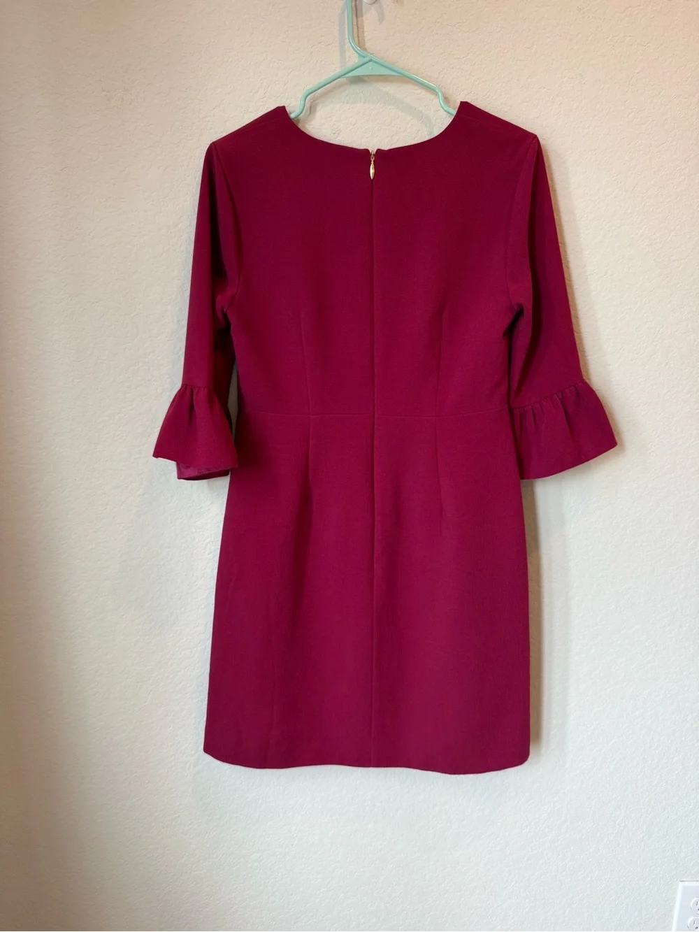 Draper James Raspberry V-Neck Ruffle Sleeve Dress - Picture 5 of 12